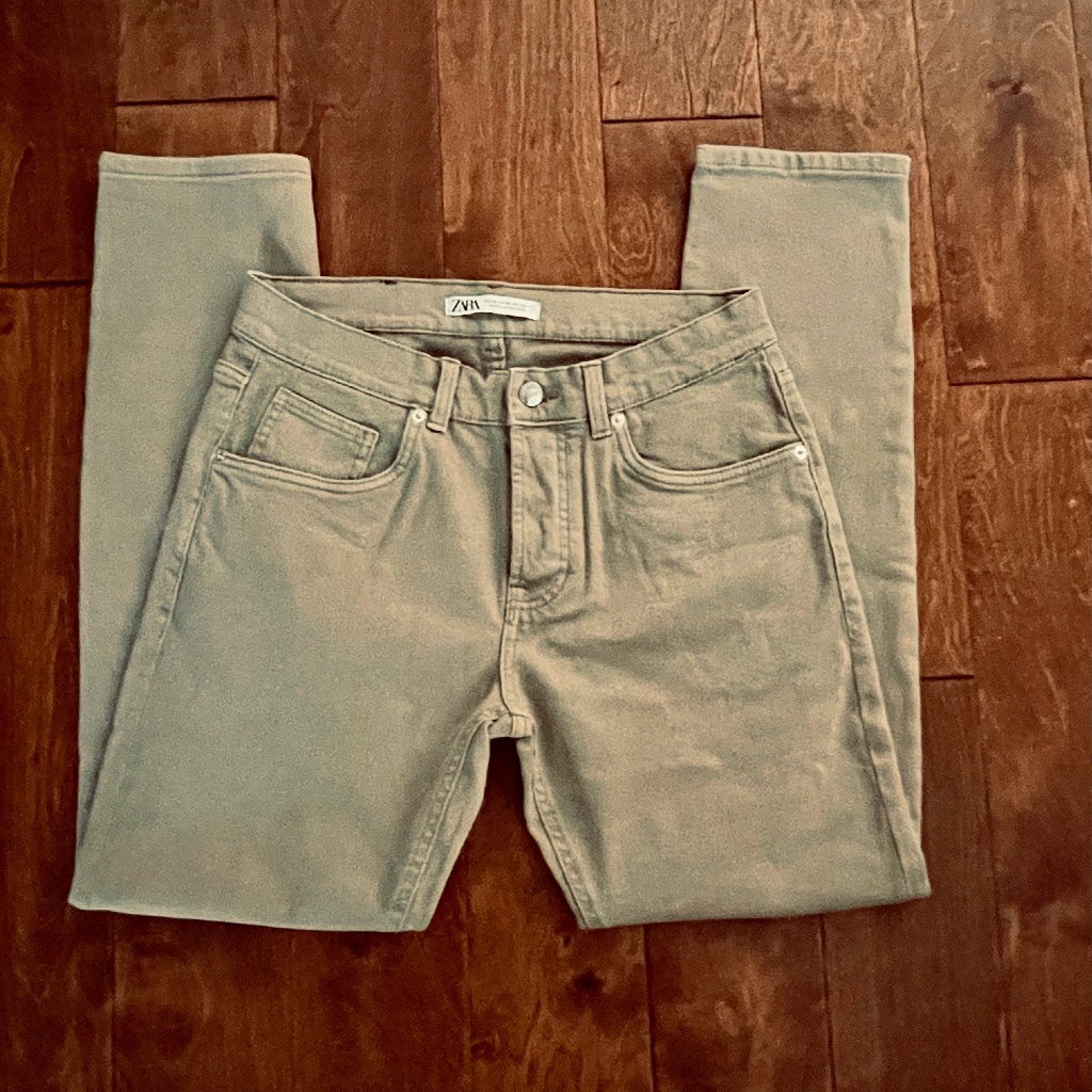 Zara Tan Jeans Nwot 30 X 30 Brand New